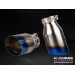 FIAT 500 Custom Stainless Steel Exhaust Tips by MADNESS (2) - Blue Flame Tip -  2.5" ID